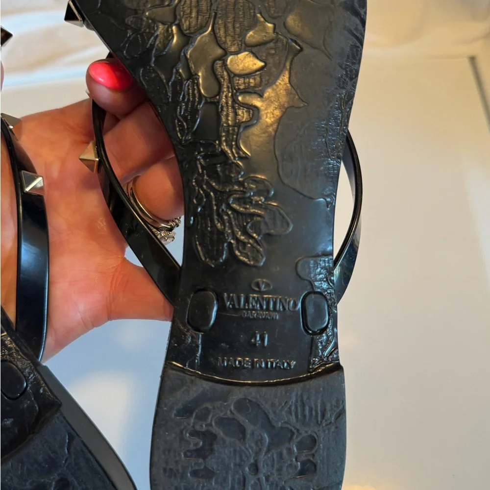 Valentino Black Studded Sandals - Picture 6 of 6